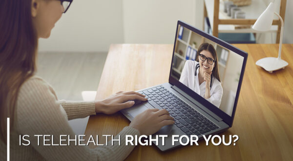 woman on video call with doctor