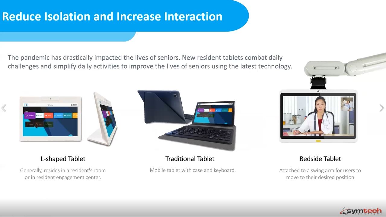 luxury senior living, senior tablets, healthcare tvs, home automation