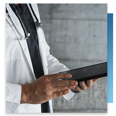 doctor using digital whiteboard