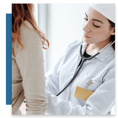 woman doctor helping patient