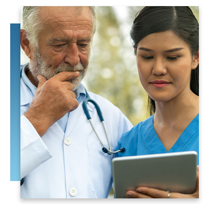 picture of nurse typing