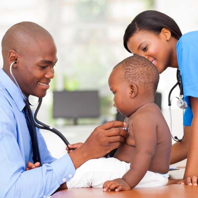 octor examining baby