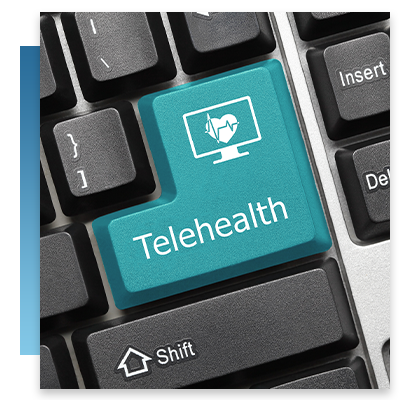 Image of a telehealth button