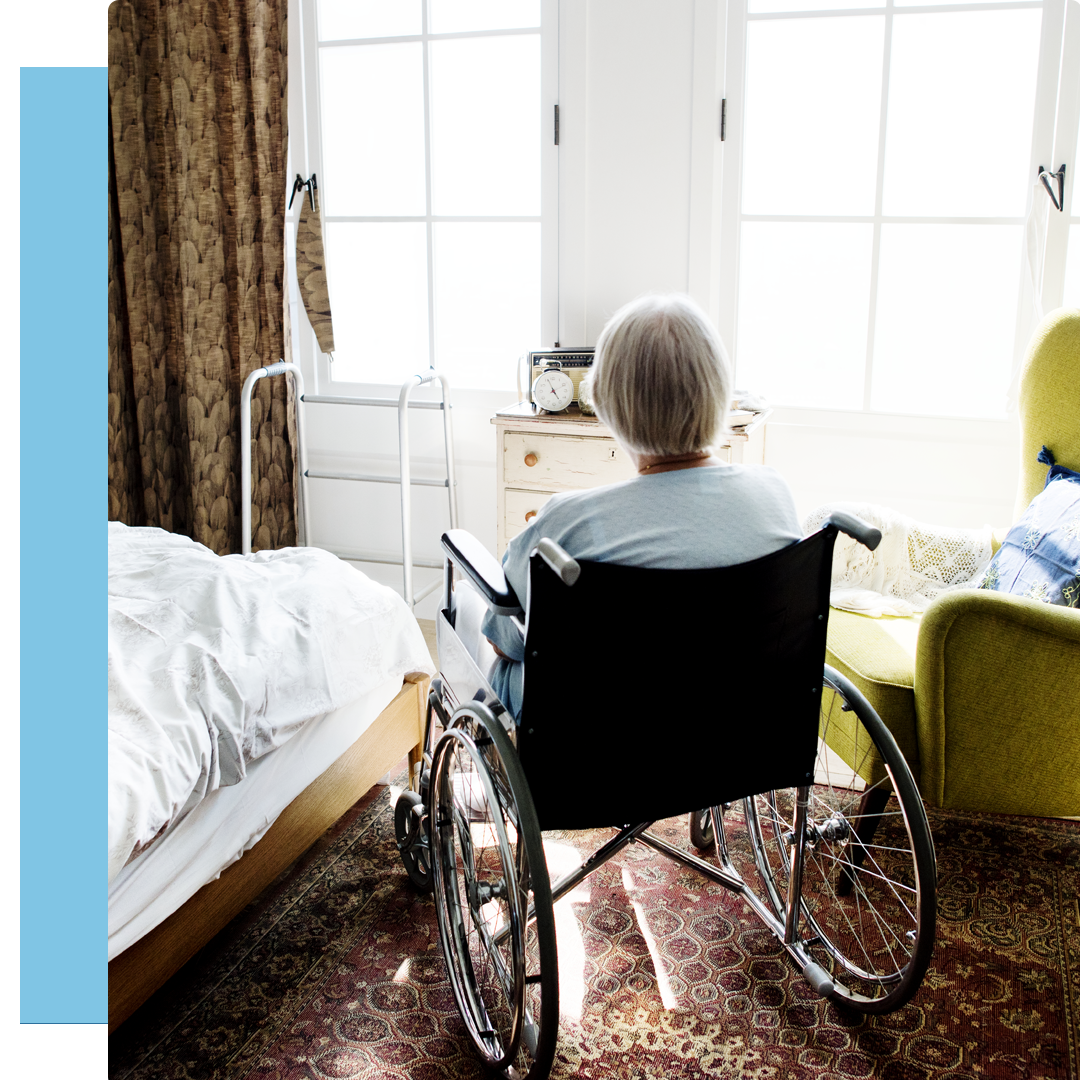 senior woman in wheelchair