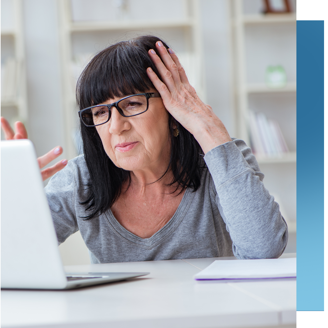 slow internet / confused senior