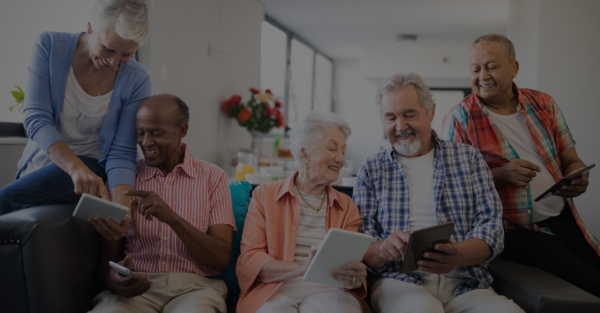 happy group of seniors