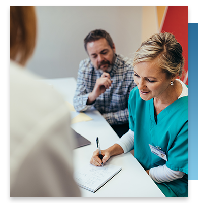 A meeting at a hospital