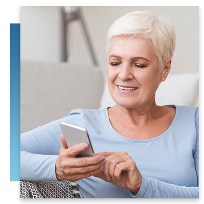 A senior on a telehealth call