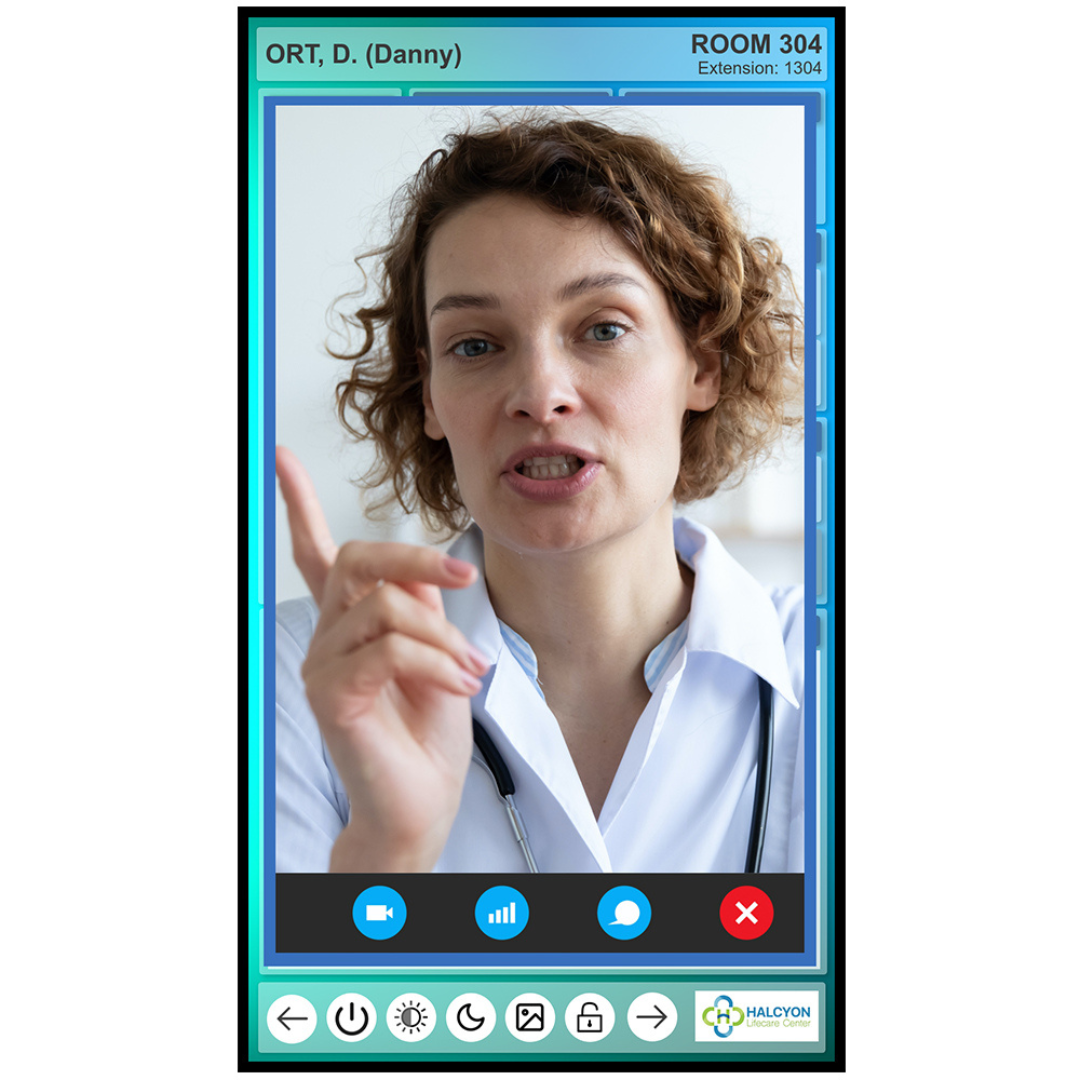 doctor updating patient via video call