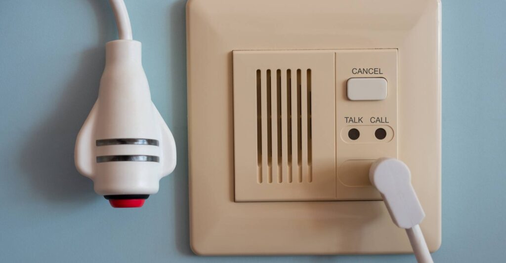 An outdated nurse call system