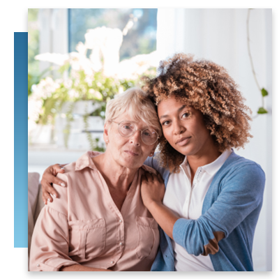 A nurse and senior patient