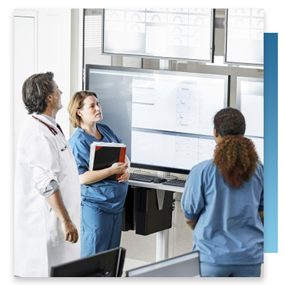 Doctors in control room