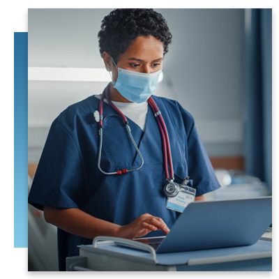 Nurse on laptop