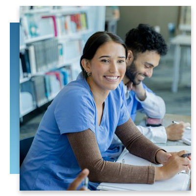 Nurse in a training class